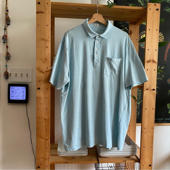 Johnnie-O Blue Antigua Heather Original Polo Shirt XXL - Picture 2 of 13